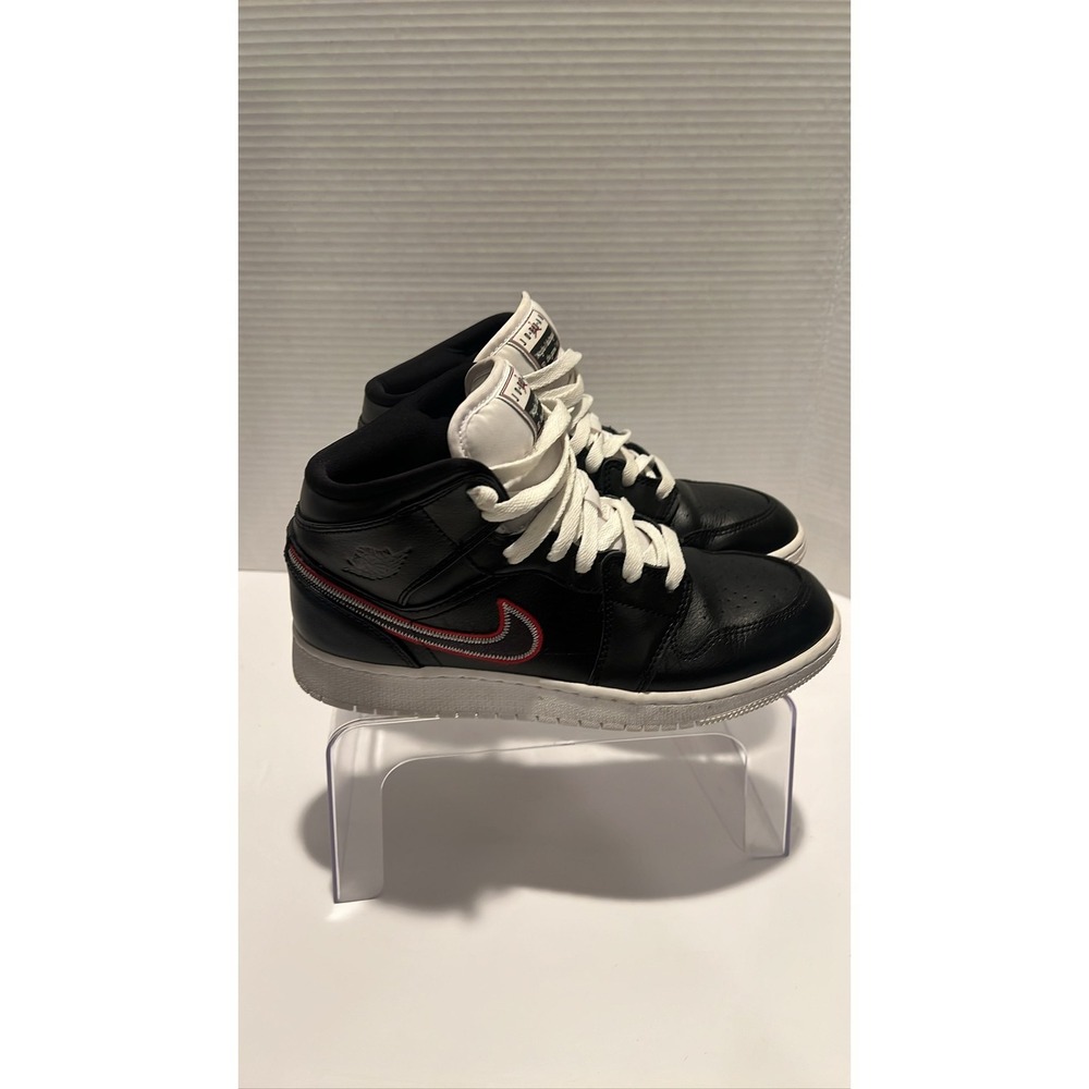 Nike Air Jordan 1 Mid Game Changer Black White Big Kids Size 6.5 Or Women's 8